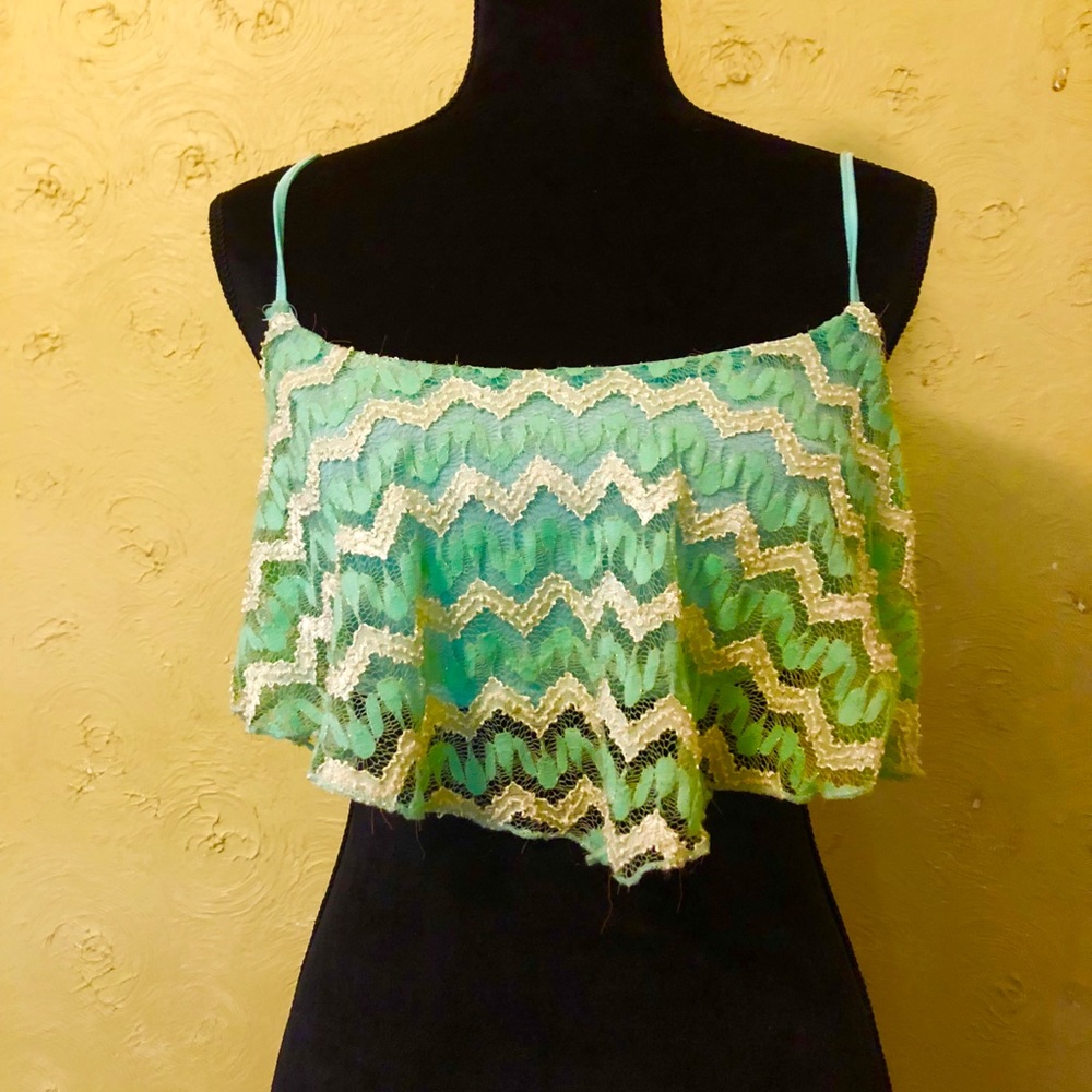 Multi-colored Flowy Crop Top
